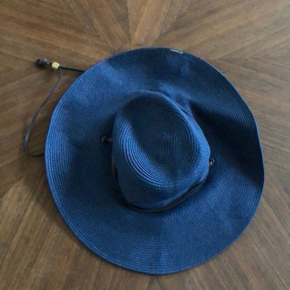 Columbia Accessories - Wide Brim Straw Sun Hat - Navy Blue